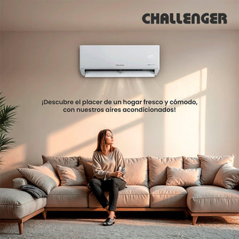 Combo Aire Acondicionado Challenger Inverter 12000 Btu 220V + Minibar CR 051, Color Blanco y Gris