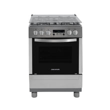 Estufa De Piso a Gas Natural Con Horno, Acero inox, Negro