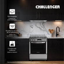 Estufa De Piso a Gas Natural Con Horno, Acero inox, Negro