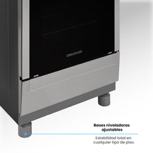 Estufa De Piso a Gas Propano Y Horno En Acero inox, Negro