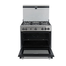 Estufa De Piso 76 cm a Gas Propano Con Horno En Acero inox, Negro