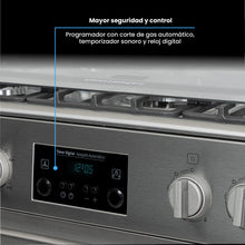 Estufa De Piso a Gas Propano Con Horno En Acero inox, Negro