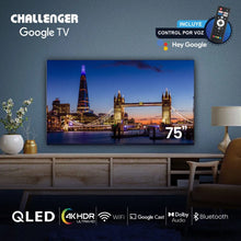Televisor QLED 75" Google TV  Incluye Soporte De Pared 