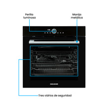 Horno De Empotrar Challenger Eléctrico, Aura Negro