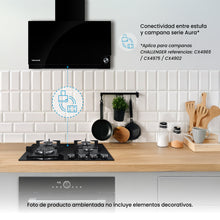 Estufa De Empotrar Challenger Aura Gas Natural, Negro