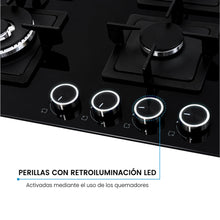 Estufa De Empotrar Challenger Aura Gas Natural, Negro
