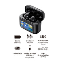 Audífonos Inalámbricos Ear Estuche Con Pantalla, Negro