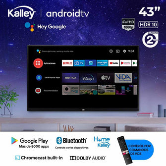 Tv Kalley 43" Smart TV - Android TV versión 11