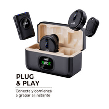 Micrófono Inalámbrico Celular, Negro