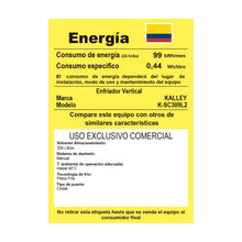 Nevera Vitrina Kalley Vtr 309lt Ksc309l, Blanco