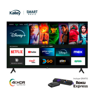 Televisor KALLEY 55 Pulgadas SB300, Incluye GRATIS Roku Express
