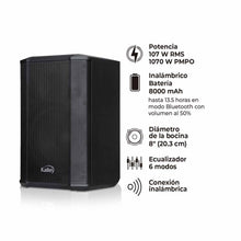 Parlante Portable 107W, Negro