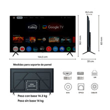 Televisor KALLEY 65 Pulgadas Max Led  4K-UHD Smart TV Google 65G315