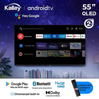 Tv Kalley 55" con Sistema Android TV QLED