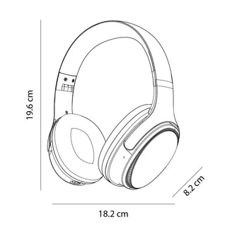 Audífonos De Diadema Kalley Inalámbricos Bluetooth On Ear K-Ab1, Blanco