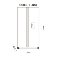 Nevecón Kalley Side by Side 529 Litros K-N529L2 Gris