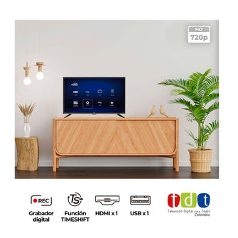 Televisor Kalley 24" Pulgadas, HD-TDT, Negro