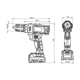 Taladro inalámbrico 12V K-TI12