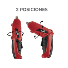 Atornillador inalámbrico 4V K-AI4, Rojo y Negro