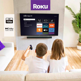 Televisor Kalley 32" Pulgadas Sistema Operativo Roku, HD, Negro