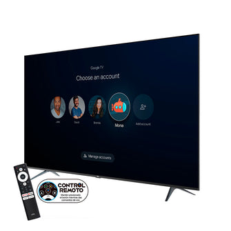 Televisor Kalley 58" Pulgadas GTV QLED 4K y UHD, Color Negro