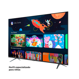 Televisor Kalley 58" Pulgadas GTV QLED 4K y UHD, Color Negro
