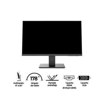 Monitor KALLEY 24" Pulgadas K-M24FP2 FHD Plano, Negro