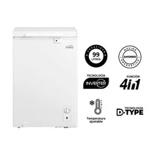Congelador Horizontal Kalley Dual 99 Litros, Blanco