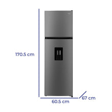 Nevera Kalley No Frost Congelador Superior 332 Litros Inverter, Gris
