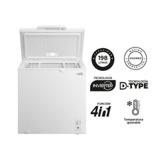 Congelador Horizontal Inverter Kalley Dual 198 Litros, Blanco