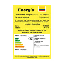 Lavadora Secadora Kalley Cf 15 Kg K-Ls15, Gris