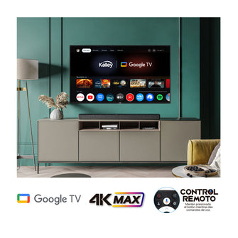 Televisor Kalley 50 Pulgadas, Color Negro, 50G305 4K Uhd Max Led Smart Tv Google
