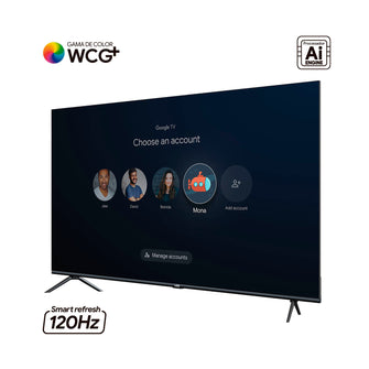 Televisor Kalley 50 Pulgadas, Color Negro, 50G305 4K Uhd Max Led Smart Tv Google