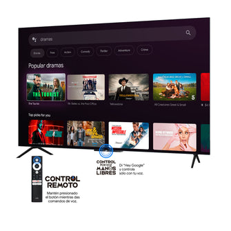 Televisor  KALLEY 50 pulgadas 127 cm  50Q405 4KUHD QLED Smart TV Google