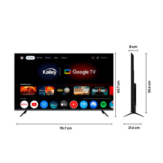 Televisor  KALLEY 43" pulgadas 109 cm 43G305 4KUHD MAX LED Smart TV Google