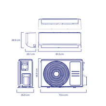 Aire acondicionado KALLEY 12.000BTU Tipo Split Inverter 115V K-A12D Blanco