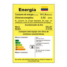 Aire acondicionado KALLEY 12.000BTU Tipo Split Inverter 115V K-A12D Blanco