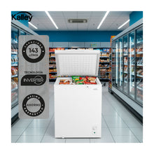 Congelador Horizontal Inverter Kalley Dual 143 Litros, Blanco