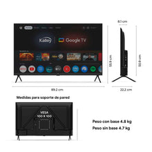 Televisor Kalley 40" Pulgadas 40GQ200 FHD QLED, Negro