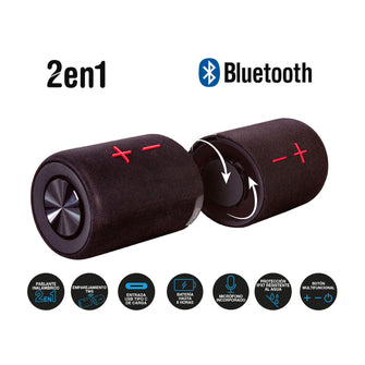 Parlante 2 En 1 Kalley Bluetooth 20W, Negro
