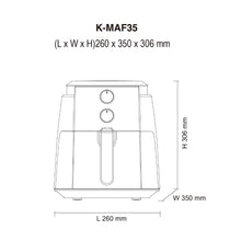 Freidora De Aire Kalley 3.5Litros K-Maf35, Color Negro
