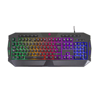 Combo Kalley Teclado, Mouse, Audífonos Y Padmouse Gaming, Negro