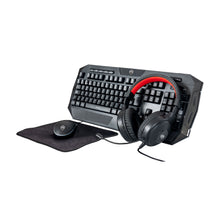 Combo Kalley Teclado, Mouse, Audífonos Y Padmouse Gaming, Negro