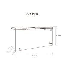 Congelador Horizontal Kalley Dual 508 Litros K-CH508L Blanco