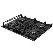 Estufa De Empotrar Challenger 65cms 4 Puestos Gas Natural, Negro