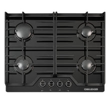 Estufa De Empotrar Challenger 65cms 4 Puestos Gas Natural, Negro