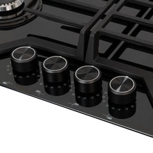 Estufa De Empotrar Challenger 65cms 4 Puestos Gas Natural, Negro