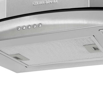Campana Isla en Acero Tipo Cristal 80 cm 3 Velocidades