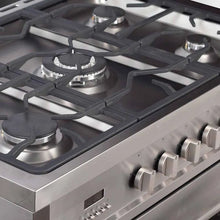Estufa de Piso Inox 5 Puestos 90cm Gas Natural Challenger Si9490