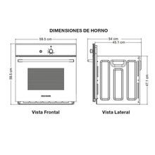 Horno Empotrar a Gas Natural 52lts 60cm 120V Challenger Hg2540